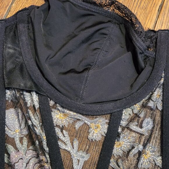 NEW 34D VICTORIAS SECRET dream angels black mesh|floral unlined bustier|corset - Picture 6 of 7